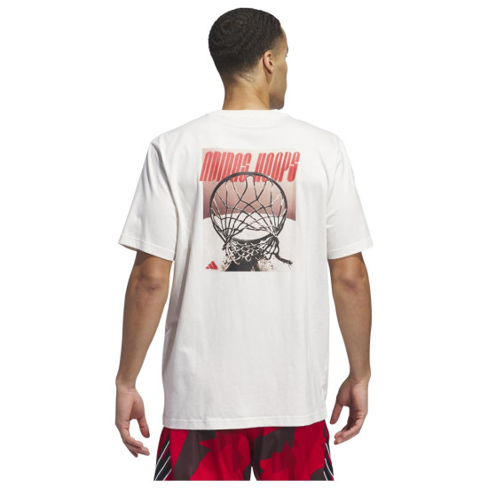 Adidas Ανδρική κοντομάνικη μπλούζα Hoops Graphic Tee